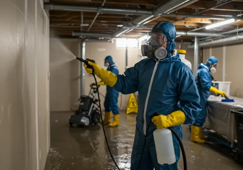 Basement Sanitization and Antimicrobial Treatment process in Elkview, WV