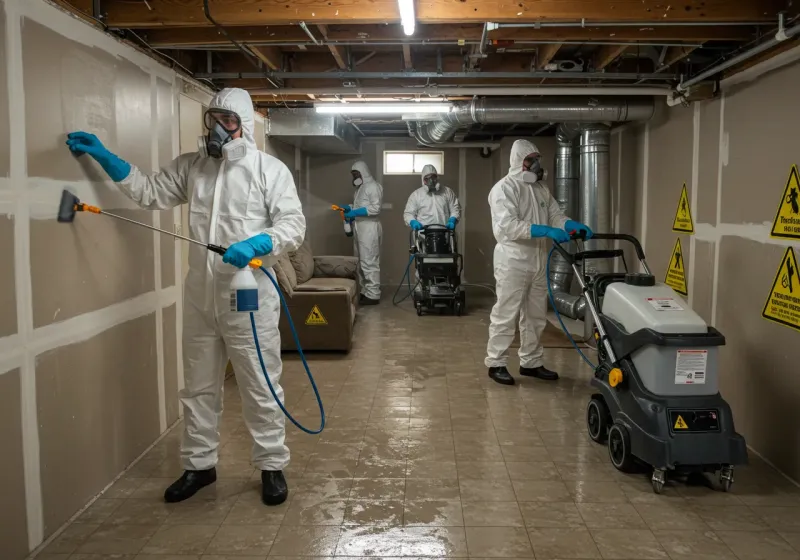 Basement Moisture Removal and Structural Drying process in Elkview, WV